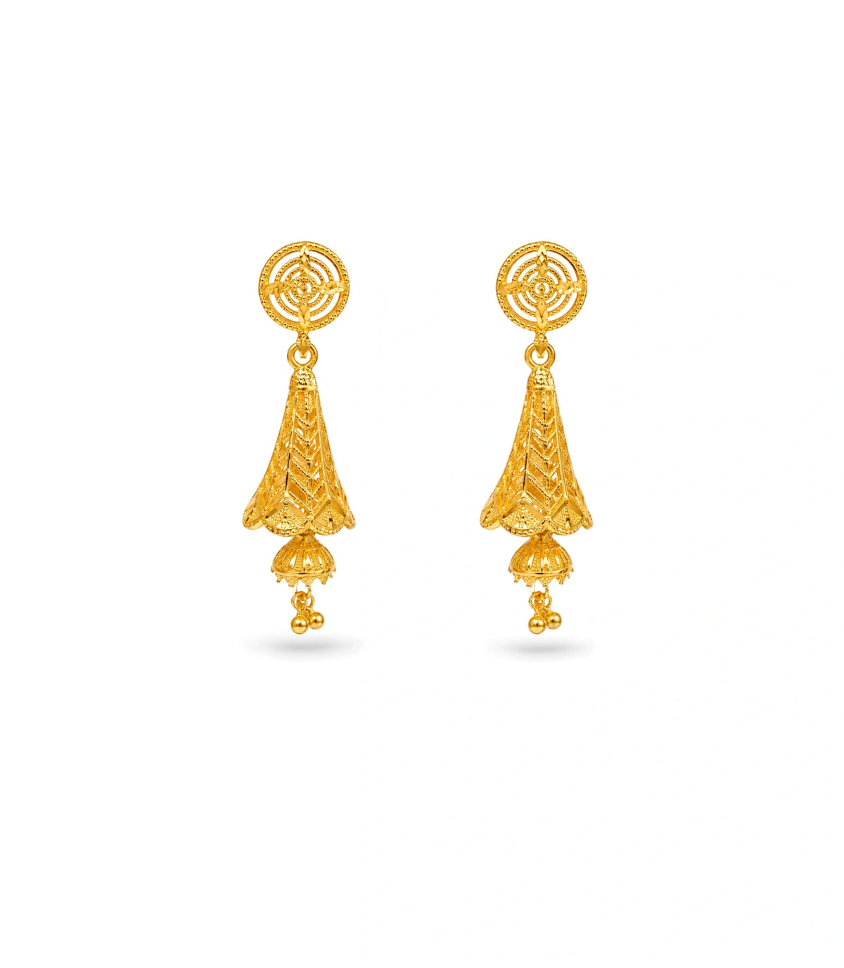 Gold Plated Serene Traditional Jhumka Earrings