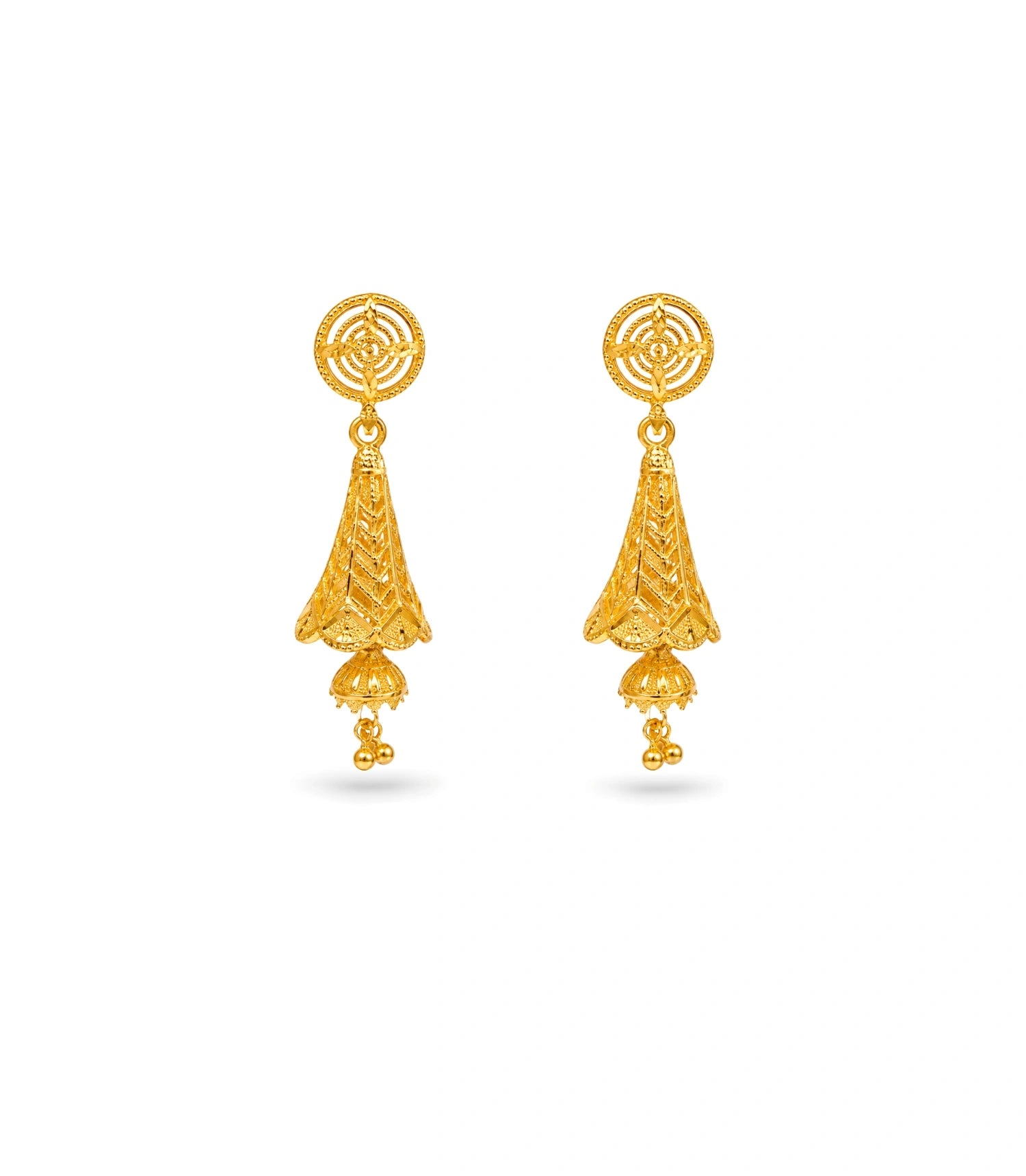 Gold Plated Serene Traditional Jhumka Earrings