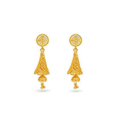 Gold Plated Serene Traditional Jhumka Earrings