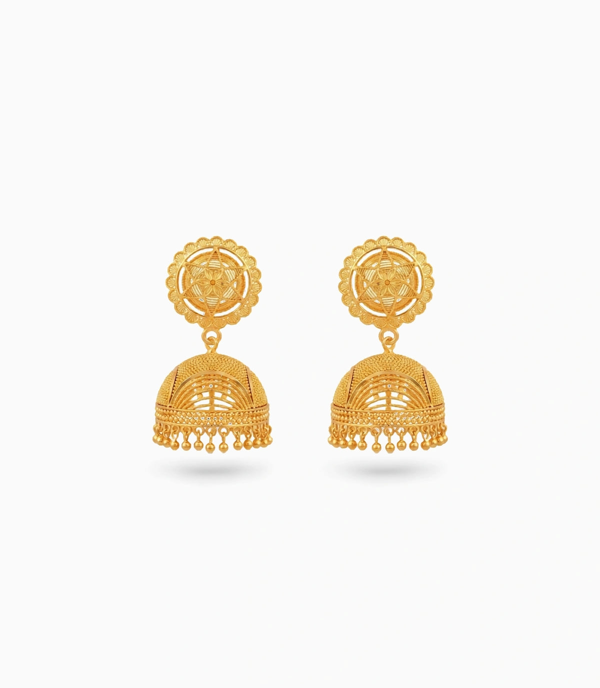Gold Plated Pure Traditional Jhumka Earrings