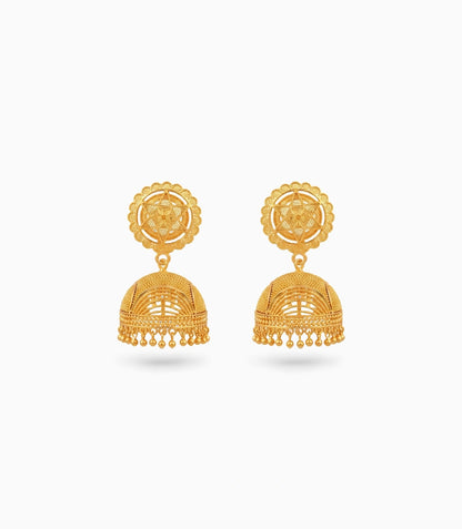 Gold Plated Pure Traditional Jhumka Earrings