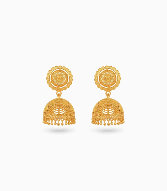 Gold Plated Pure Traditional Jhumka Earrings