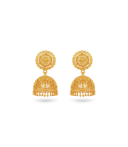 Gold Plated Pure Traditional Jhumka Earrings