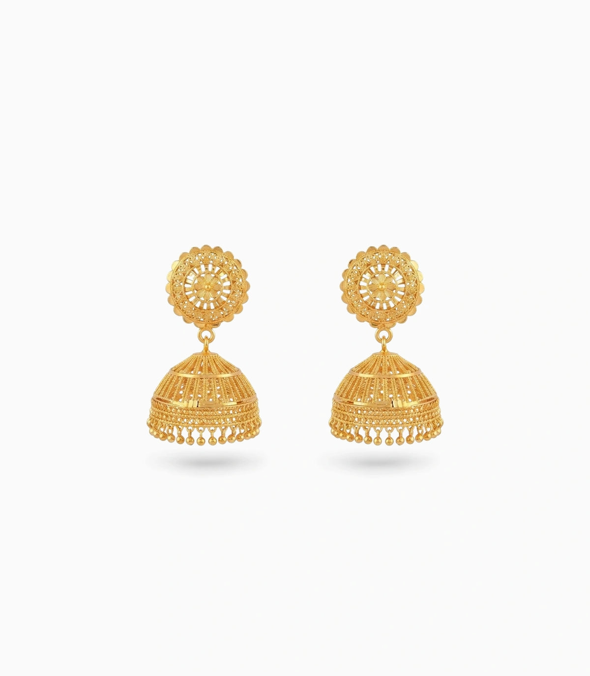 Gold Plated Soft Traditional Jhumka Earrings