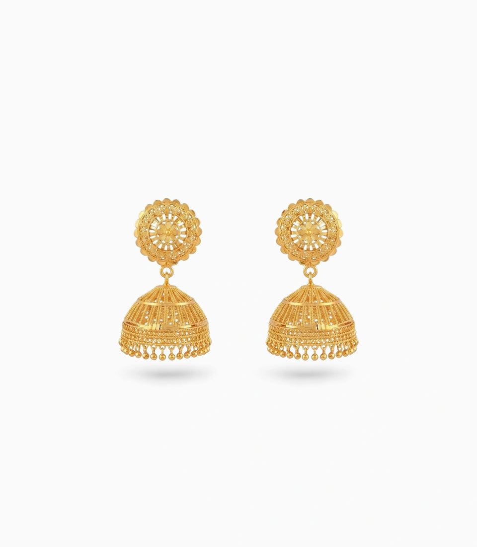 Gold Plated Soft Traditional Jhumka Earrings