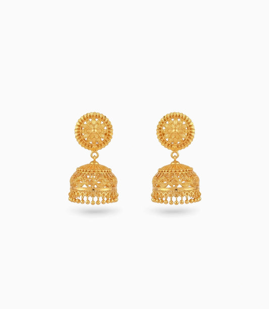 Gold Plated Elegant Traditional Jhumka Earrings