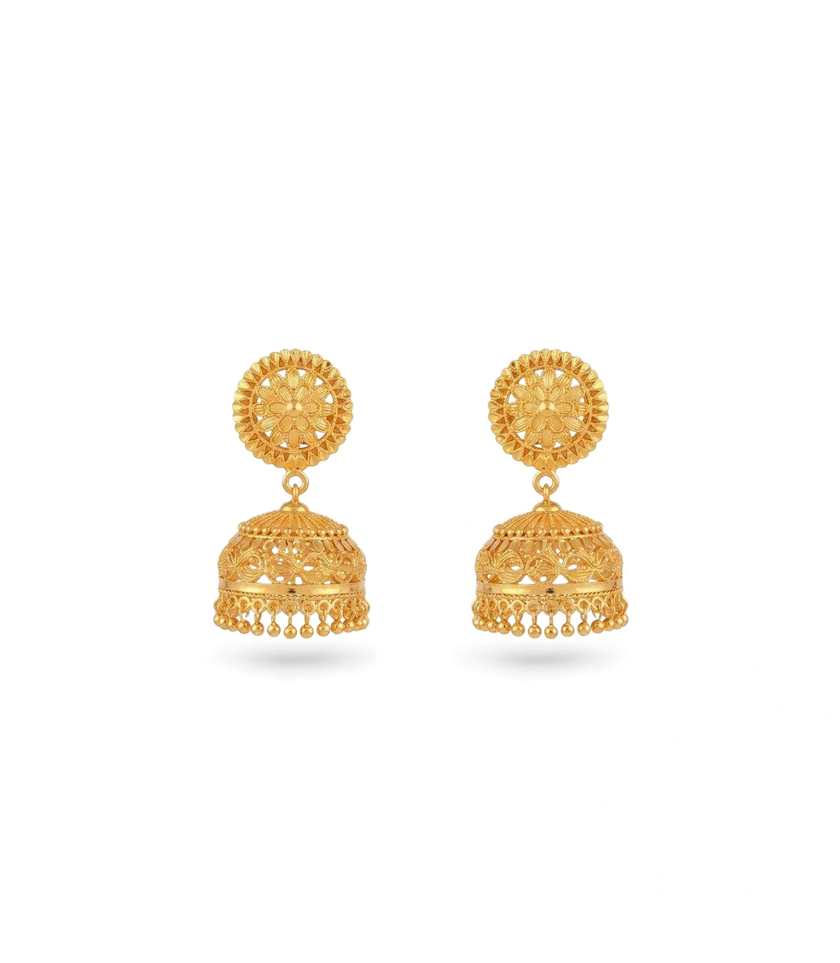 Gold Plated Elegant Traditional Jhumka Earrings