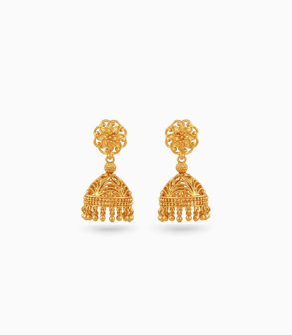 Gold Plated Delight Traditional Jhumka Earrings