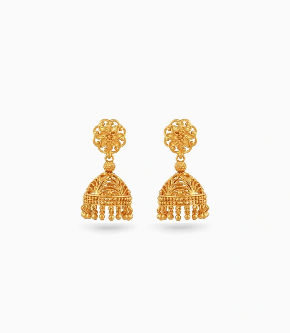 Gold Plated Delight Traditional Jhumka Earrings