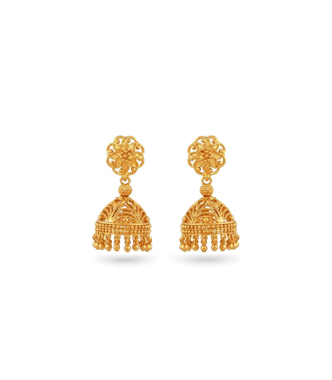 Gold Plated Delight Traditional Jhumka Earrings
