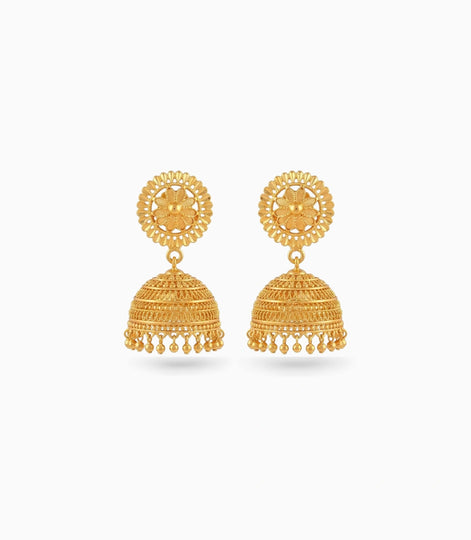 Gold Plated Wedding Traditional Jhumka Earrings