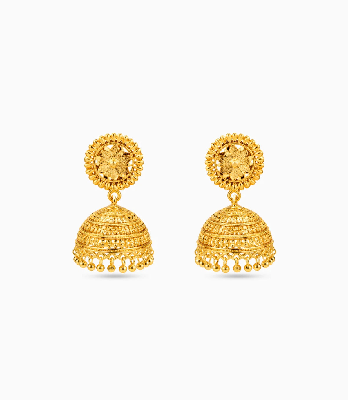 Gold Plated Wedding Traditional Jhumka Earrings