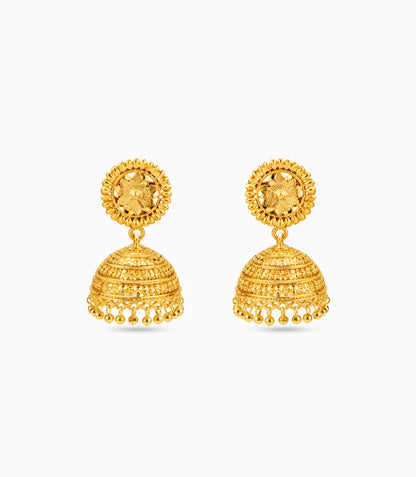 Gold Plated Wedding Traditional Jhumka Earrings