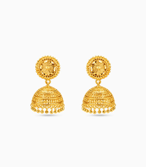 Gold Plated Wedding Traditional Jhumka Earrings