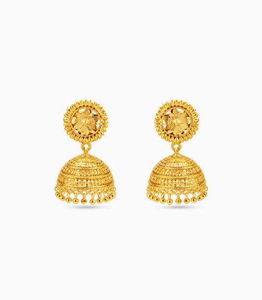 Gold Plated Wedding Traditional Jhumka Earrings
