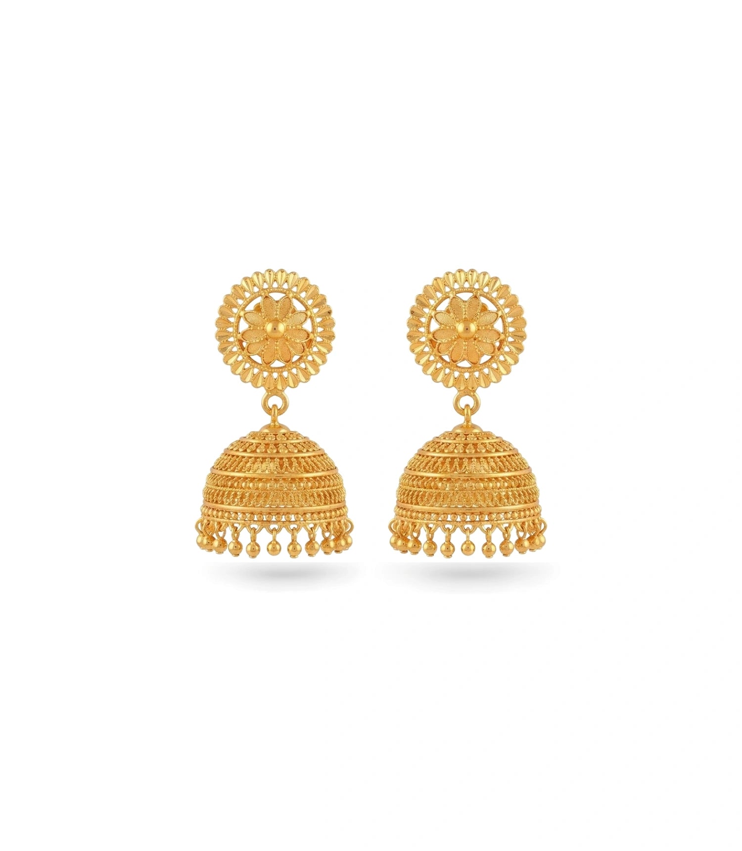 Gold Plated Wedding Traditional Jhumka Earrings