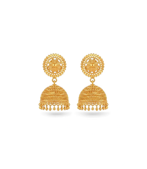 Gold Plated Wedding Traditional Jhumka Earrings