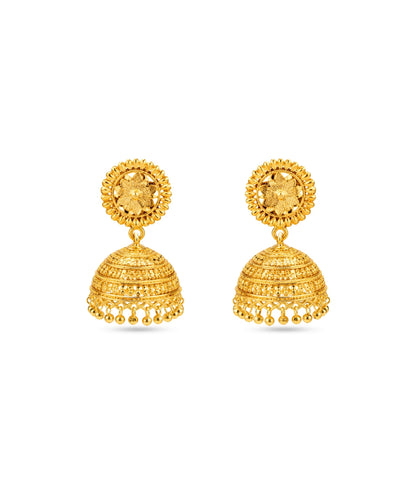 Gold Plated Wedding Traditional Jhumka Earrings