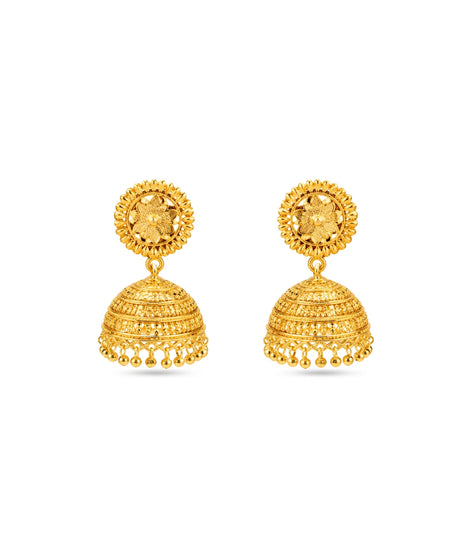 Gold Plated Wedding Traditional Jhumka Earrings