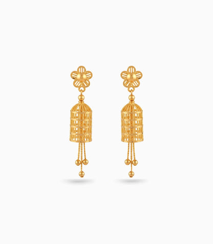 Gold Plated Traditional Festive Jhumka Earrings
