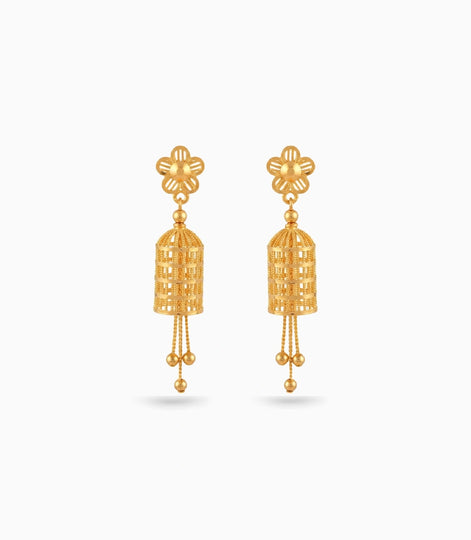Gold Plated Traditional Festive Jhumka Earrings