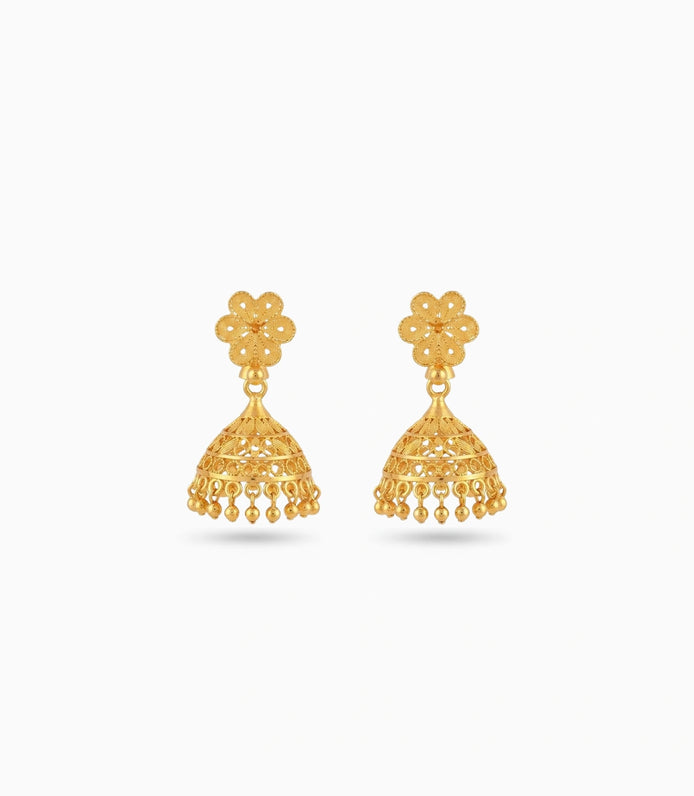 Gold Plated Festive Traditional Jhumka Earrings