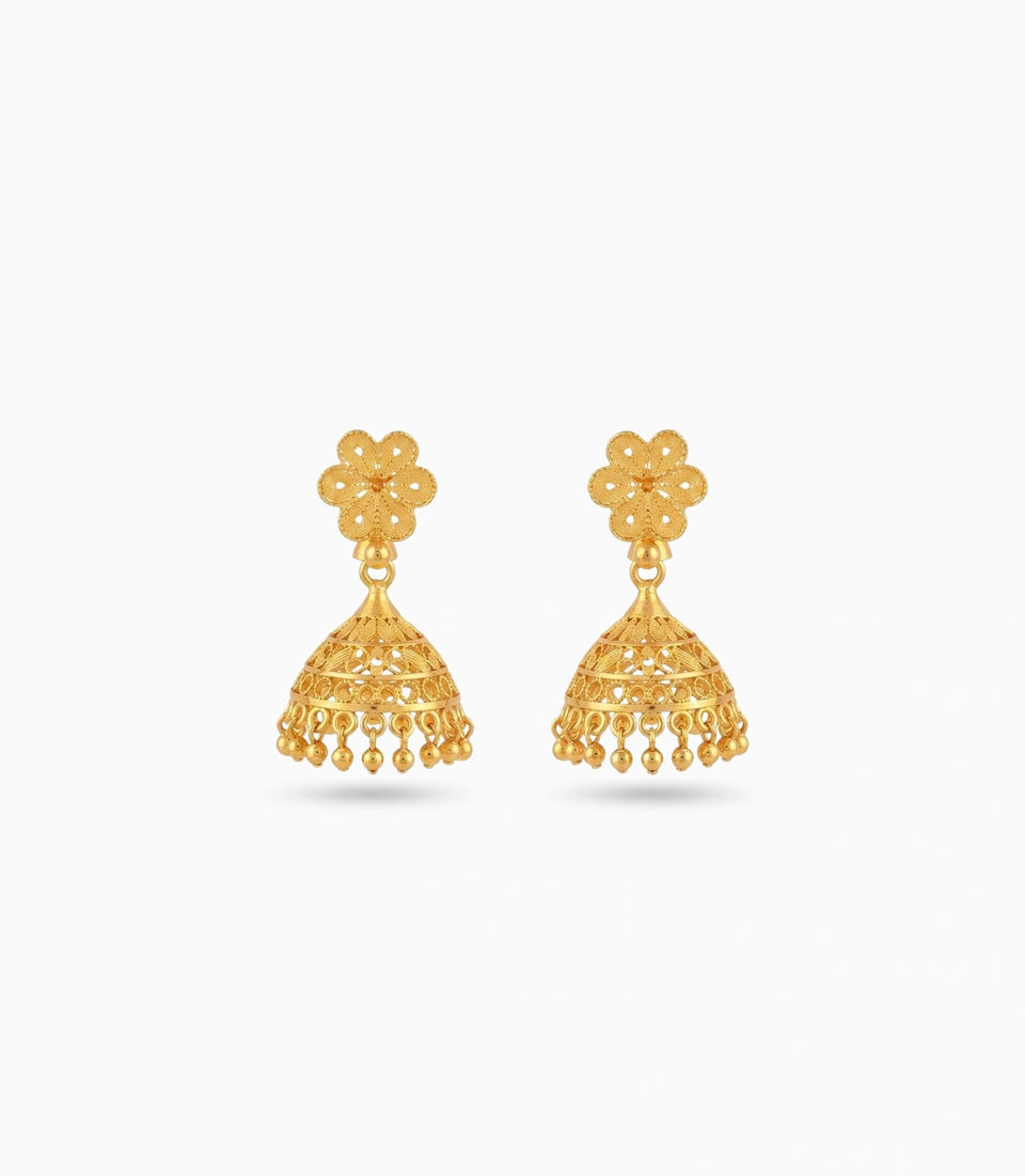 Gold Plated Festive Traditional Jhumka Earrings