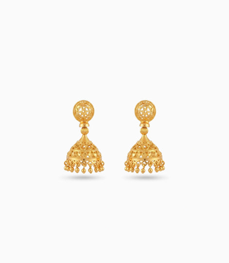 Gold Plated Graceful Traditional Jhumka Earrings