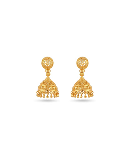 Gold Plated Graceful Traditional Jhumka Earrings