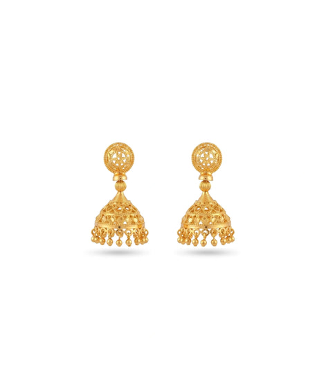 Gold Plated Graceful Traditional Jhumka Earrings