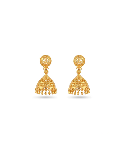 Gold Plated Graceful Traditional Jhumka Earrings