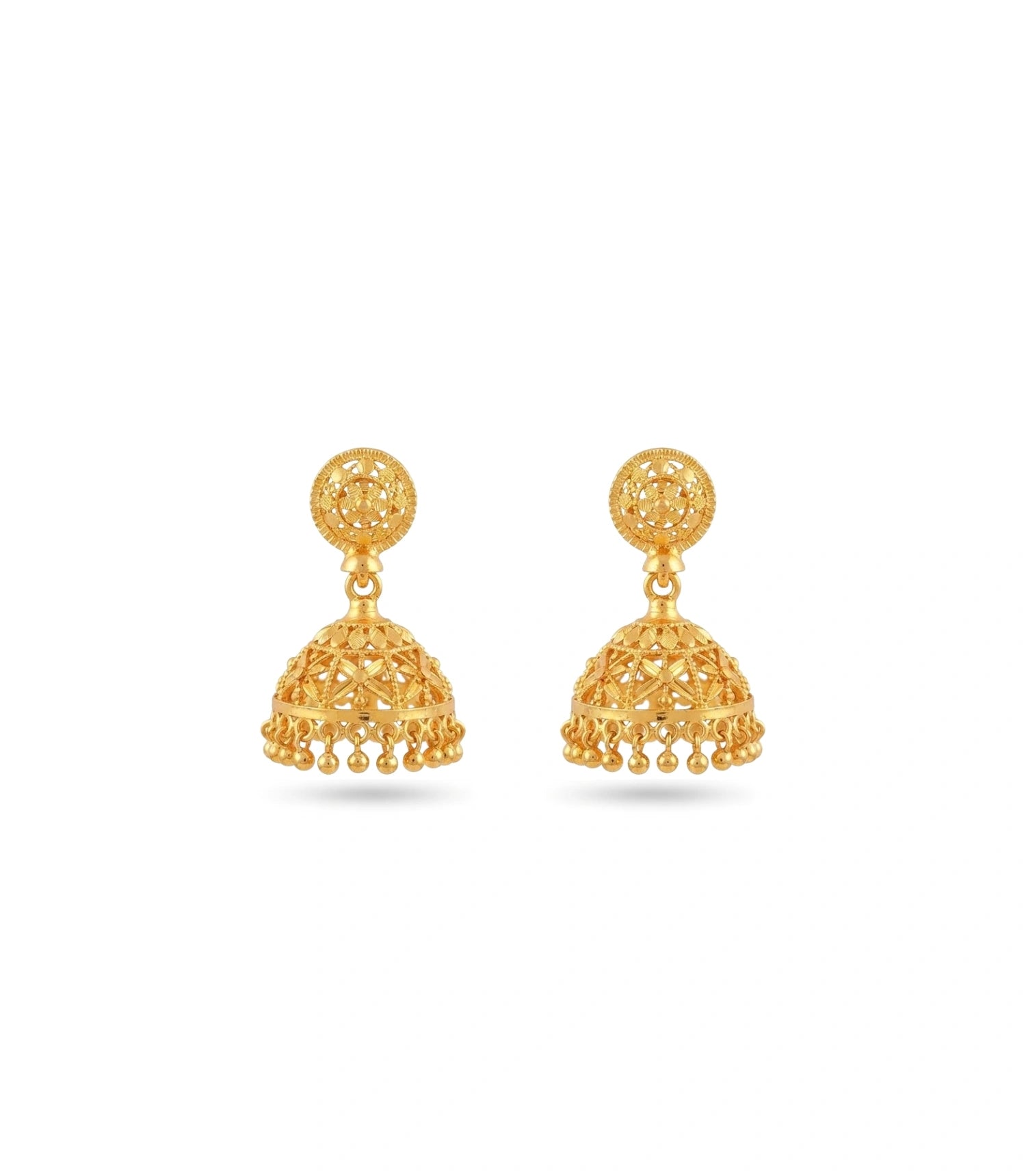 Gold Plated Delicate Traditional Jhumka Earrings