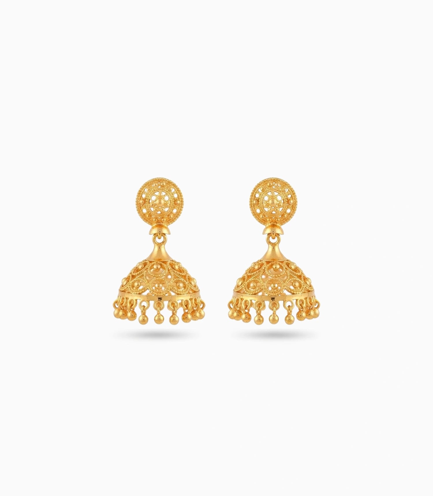 Gold Plated Casual Traditional Jhumka Earrings