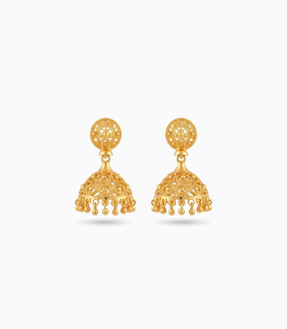 Gold Plated Casual Traditional Jhumka Earrings