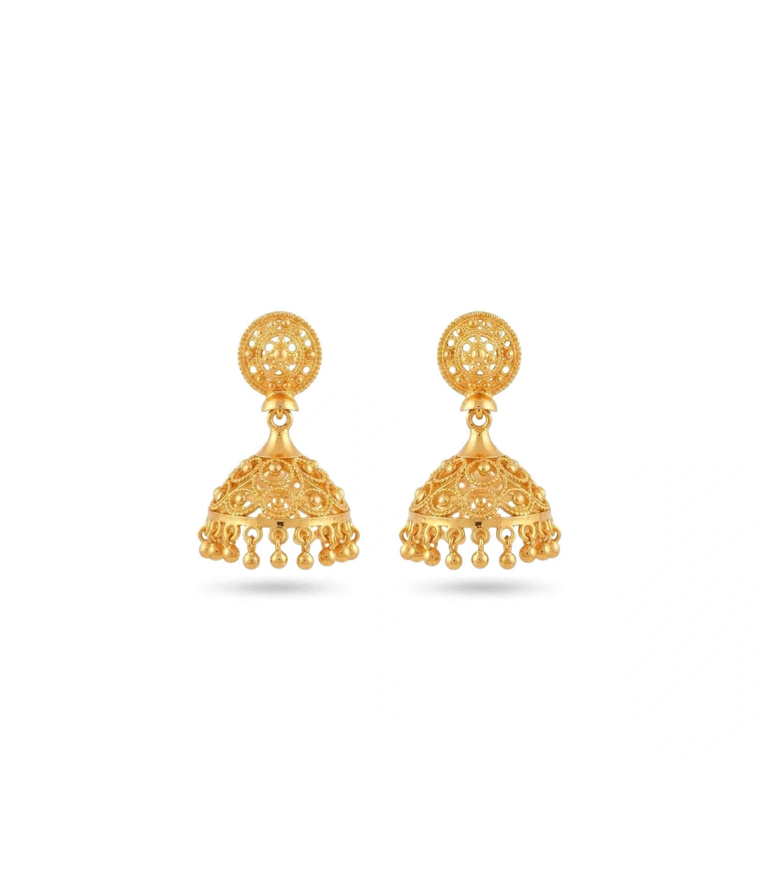 Gold Plated Casual Traditional Jhumka Earrings