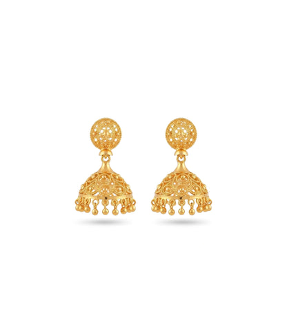 Gold Plated Casual Traditional Jhumka Earrings