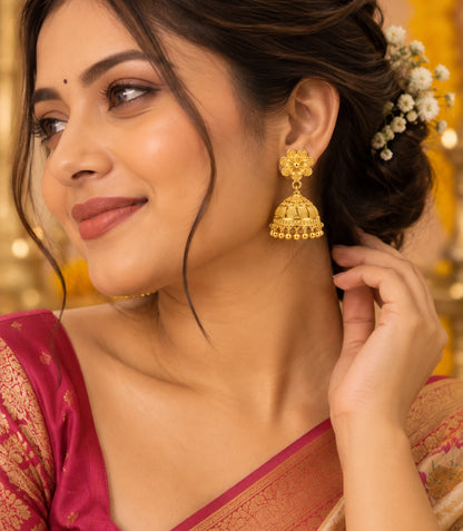 Gold Plated Bestseller Traditional Jhumka Earrings