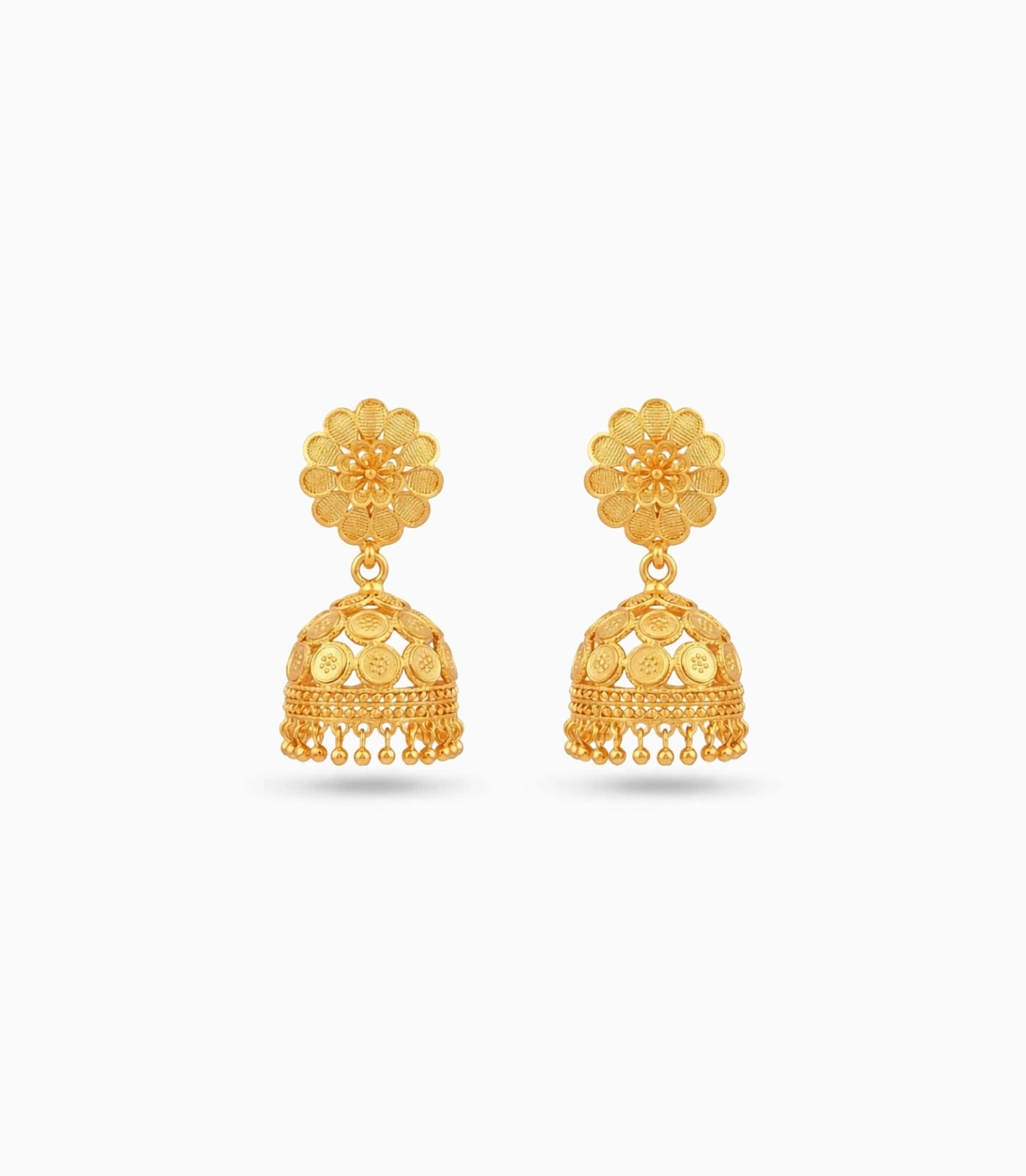 Gold Plated Latest Traditional Jhumka Earrings