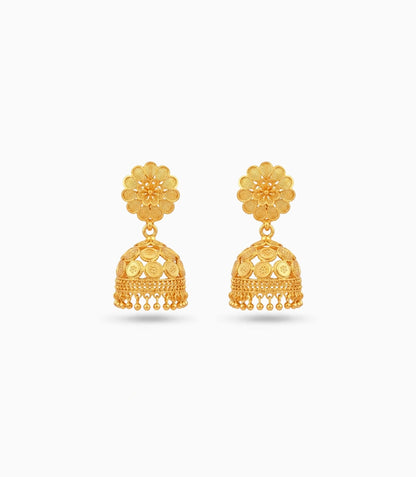Gold Plated Latest Traditional Jhumka Earrings