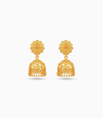Gold Plated Latest Traditional Jhumka Earrings