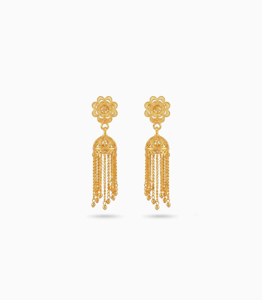 Gold Plated Ethnic Elegant Jhumka Earrings