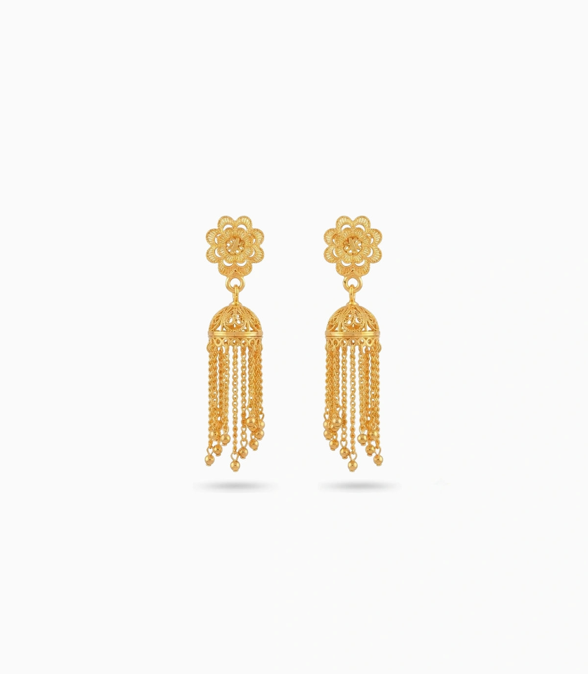Gold Plated Ethnic Elegant Jhumka Earrings