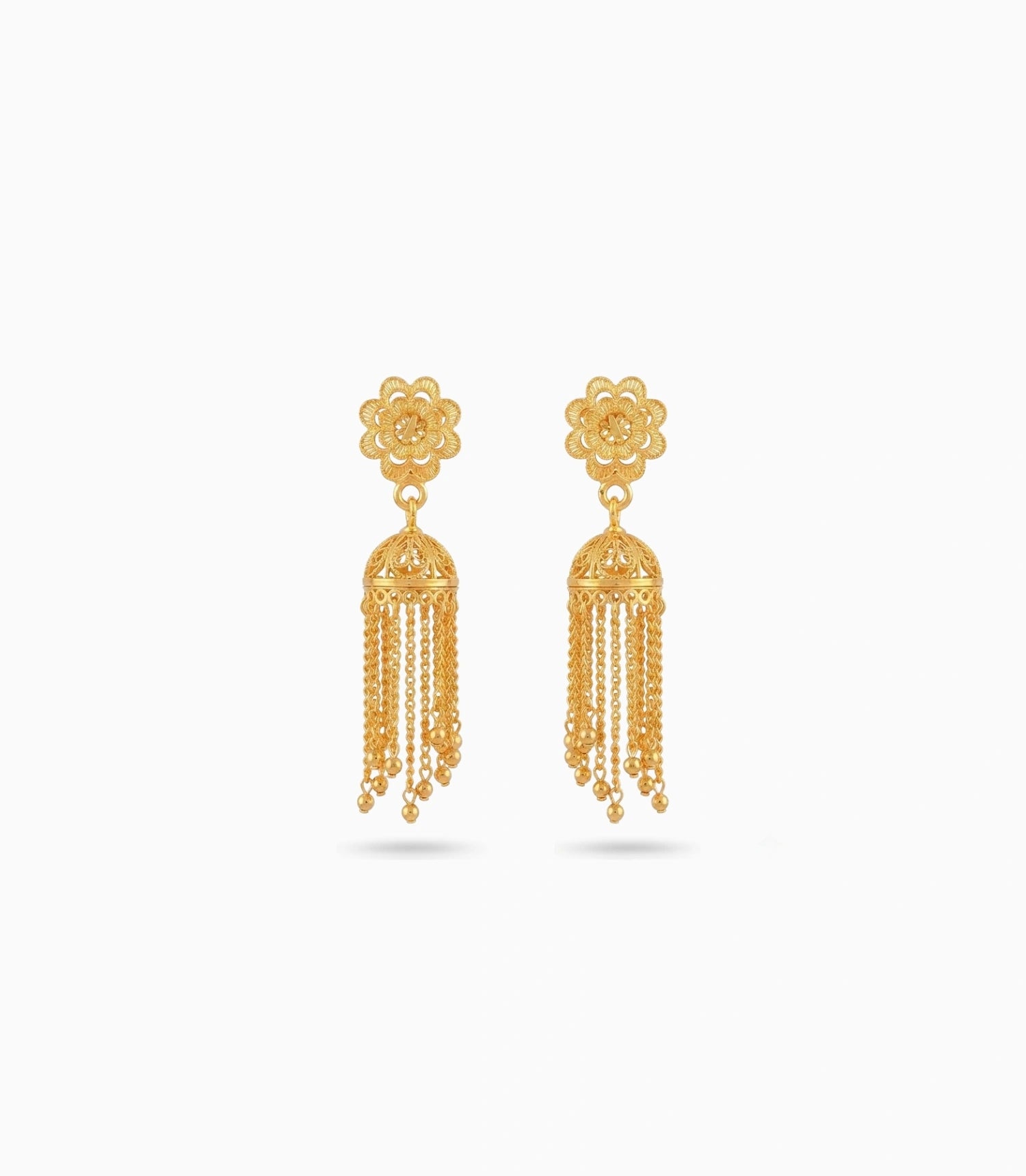 Gold Plated Ethnic Elegant Jhumka Earrings