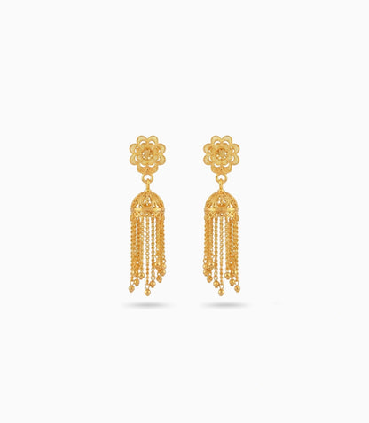 Gold Plated Ethnic Elegant Jhumka Earrings