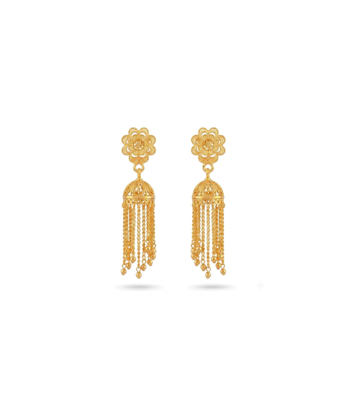 Gold Plated Ethnic Elegant Jhumka Earrings