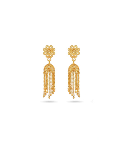 Gold Plated Ethnic Elegant Jhumka Earrings