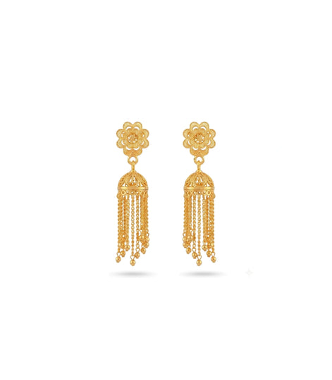 Gold Plated Ethnic Elegant Jhumka Earrings