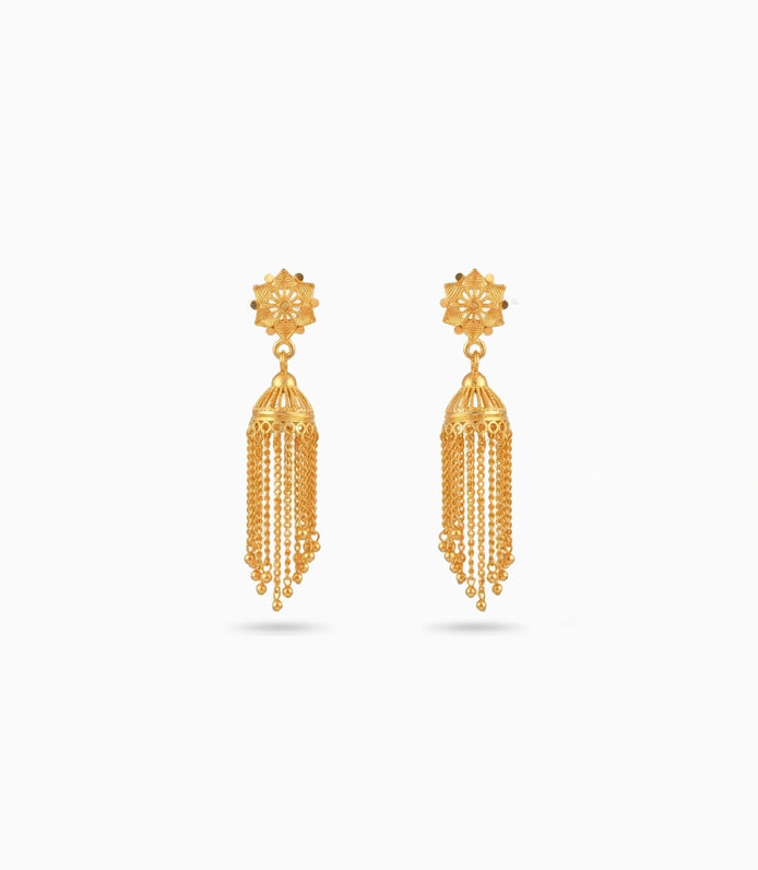 Gold Plated Ethnic Heritage Jhumka Earrings