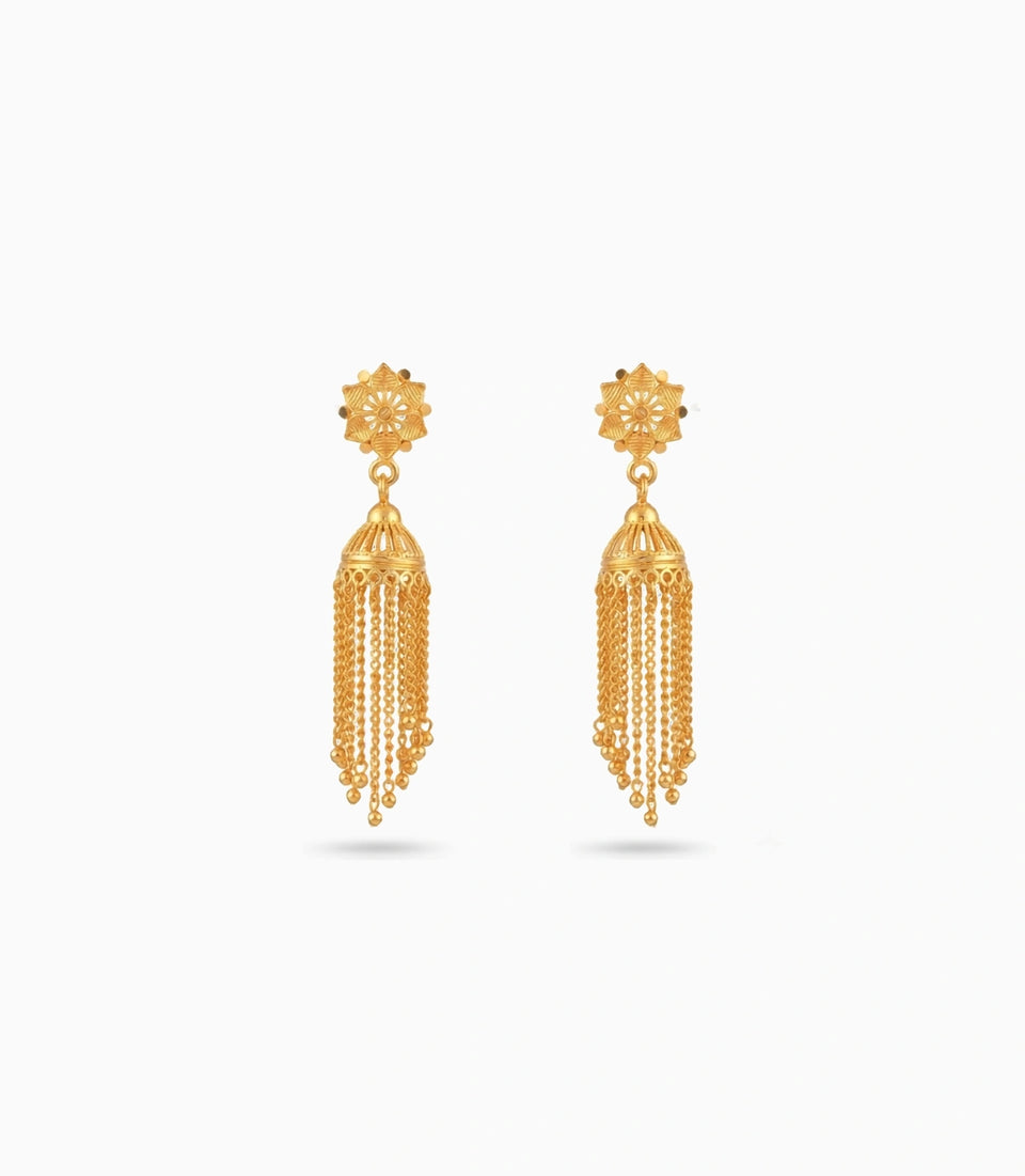 Gold Plated Ethnic Heritage Jhumka Earrings