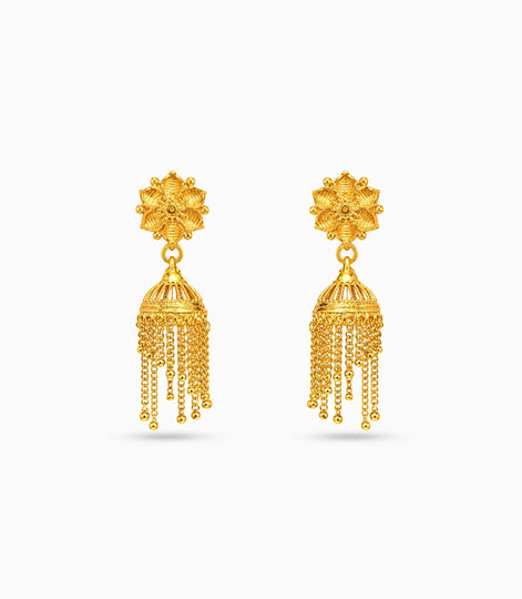Gold Plated Ethnic Heritage Jhumka Earrings